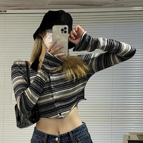 Reversible Top Women's Skinny Long Sleeve - ROUTINE FASHION